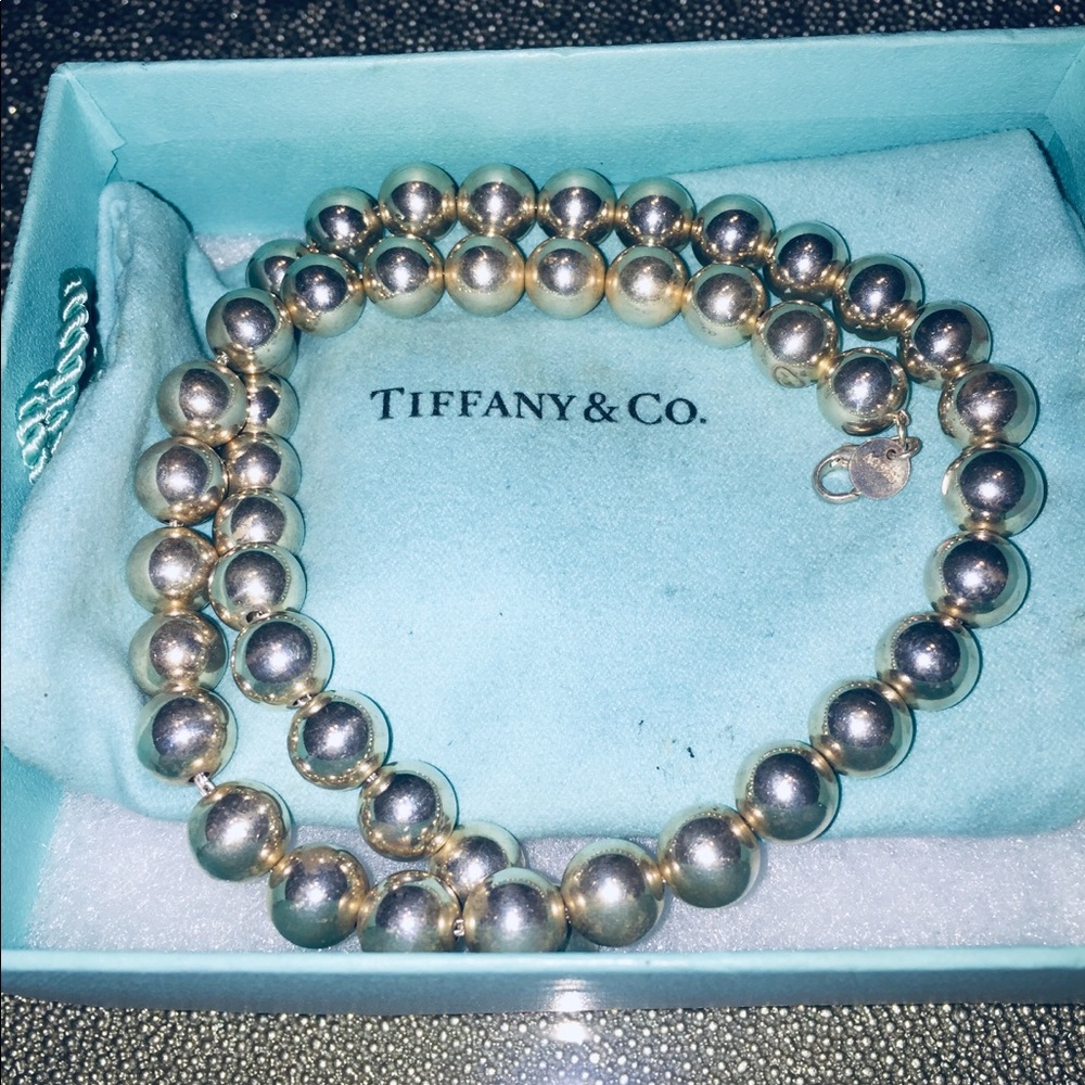 Tiffany & Co Silver Ball Necklace